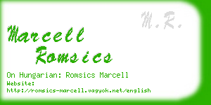 marcell romsics business card